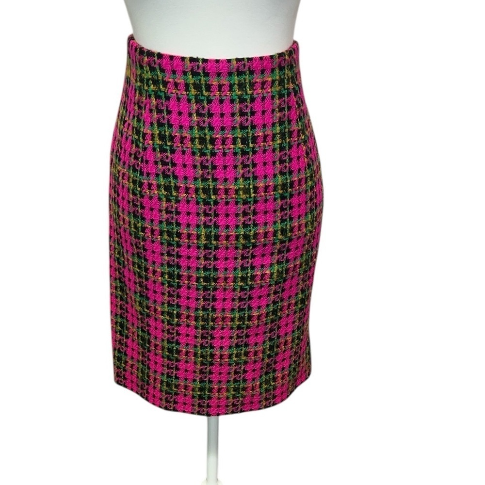 Eleanor P Brenner Plaid Pencil Skirt